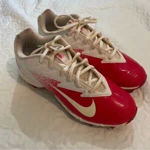Nike VAPOR Ultrafly Baseball Cleats Boys 6Y Red White Swoosh Shoes